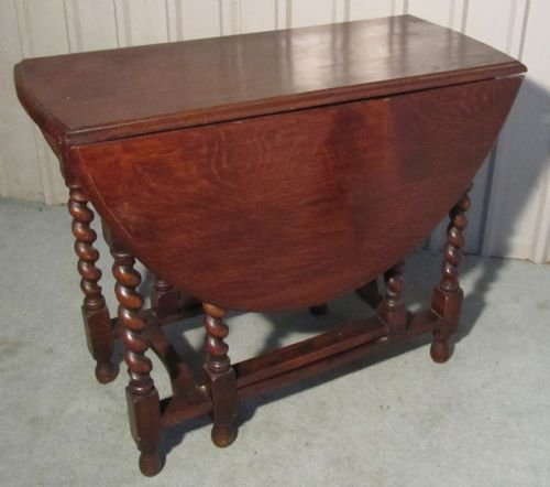 fig 1. Good Solid Oak Victorian Gate Leg Table