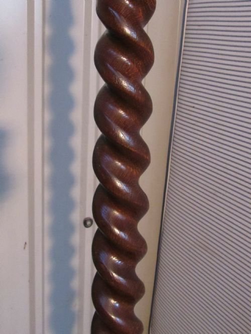fig 1. Oak Barley Twist Floor Standing Lamp