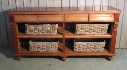 A Large Victorian Free Standing Open Cupboard, Dresser Base