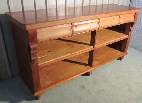 fig 1. A Large Victorian Free Standing Open Cupboard, Dresser Base