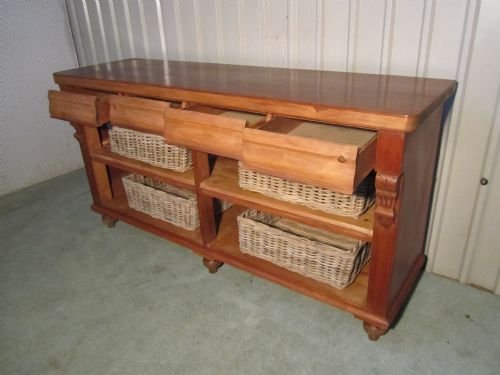 fig 2. A Large Victorian Free Standing Open Cupboard, Dresser Base