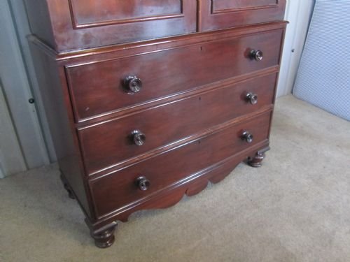 fig 1. A Victorian Mahogany Linen Press.Wardrobe