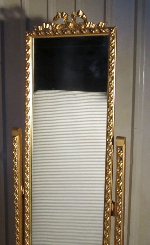 fig 1. A Superb Rococo Gilt Cheval Dressing Mirror