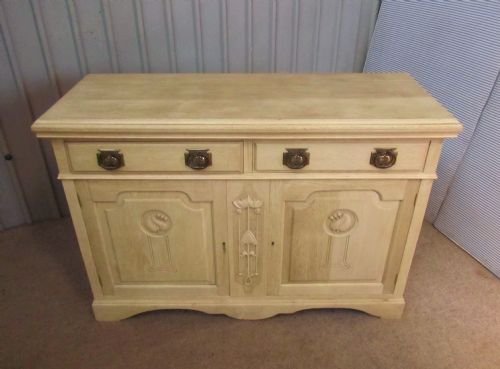 fig 1. An Arts & Crafts Bleached Oak Sideboard