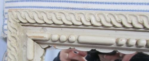 fig 2. A Large French Shabby painted wall mirror