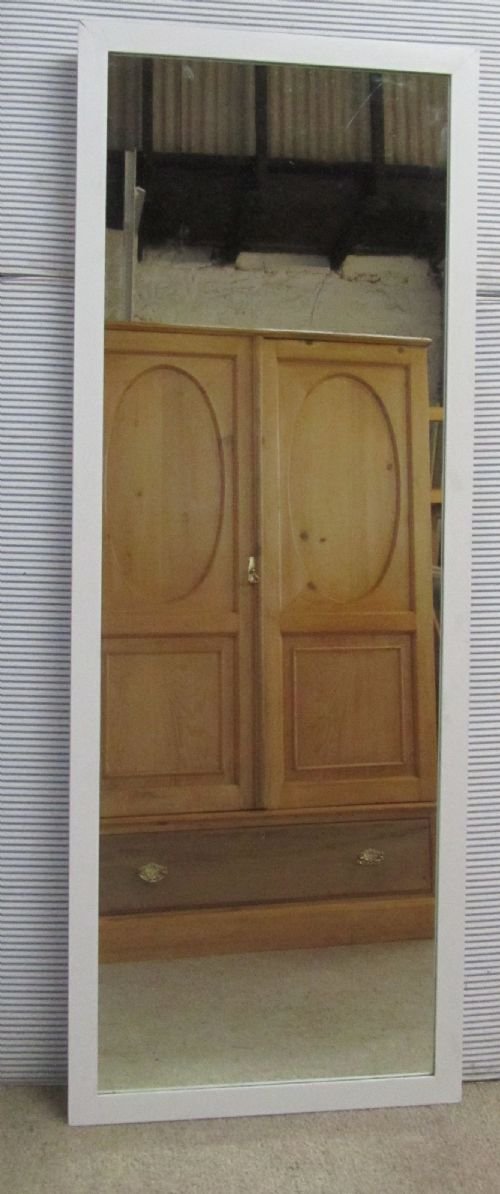 fig 1. A Full Length Victorian Wall Mirror with a Painted Frame
