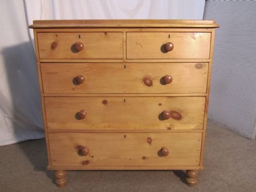 A Large Victorian Pine Chest of Drawers