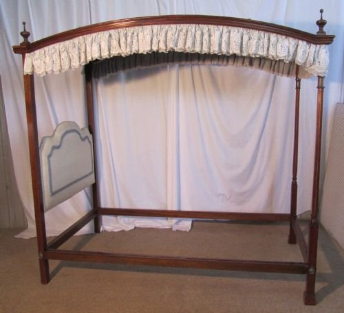 fig 1. A Charming Hepplewhite Style Full Tester Single Bed