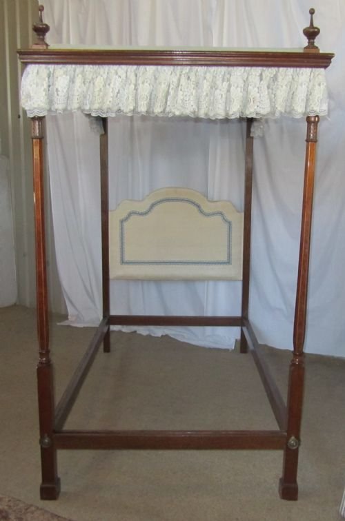 fig 2. A Charming Hepplewhite Style Full Tester Single Bed