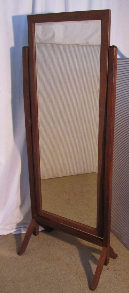Large Victorian Cheval Mirror Dates from About 1900