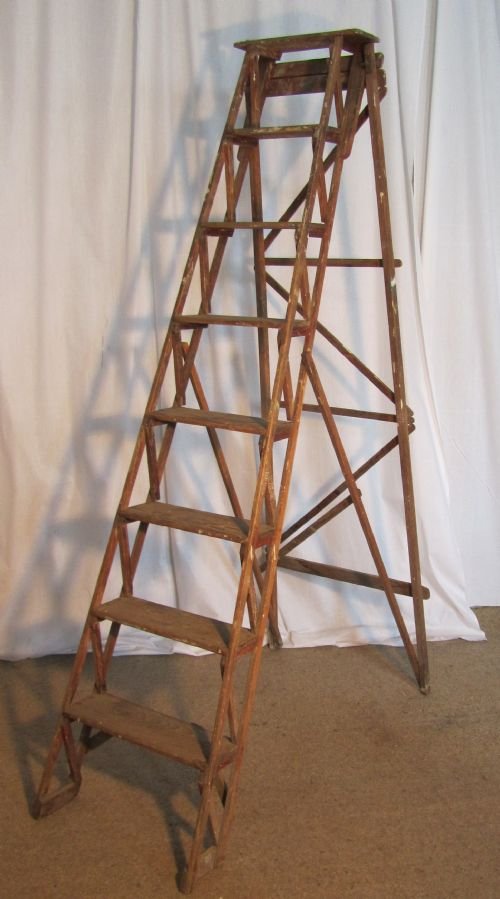 7ft Very Tall Edwardian Decorators Ladder