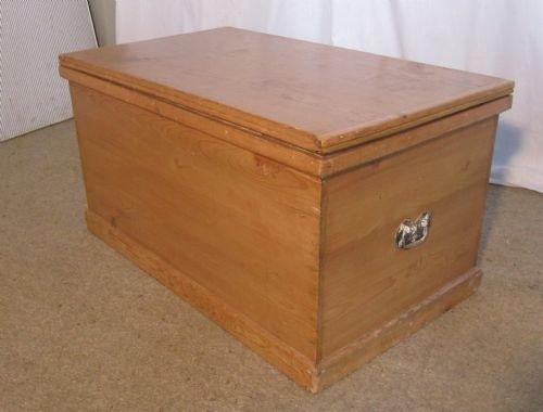 fig 2. A Large Victorian pine blanket box.