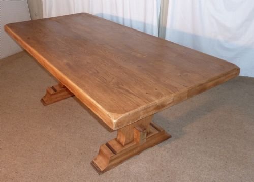 fig 1. A 19th Century French Oak Refectory Table and Benches