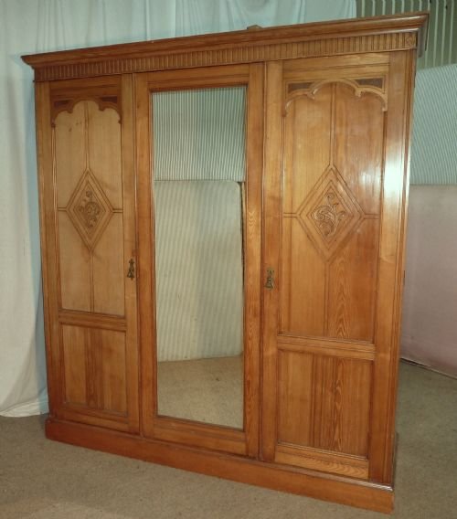 Victorian Arts & Crafts Ash Wardrobe Compactum by Heal