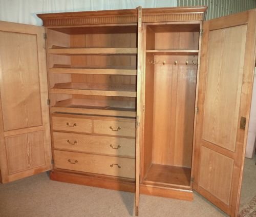fig 1. Victorian Arts & Crafts Ash Wardrobe Compactum by Heal