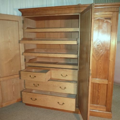 fig 2. Victorian Arts & Crafts Ash Wardrobe Compactum by Heal