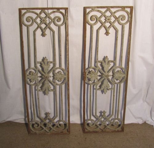 fig 1. A Pair of Large French Cast Iron Door Panels