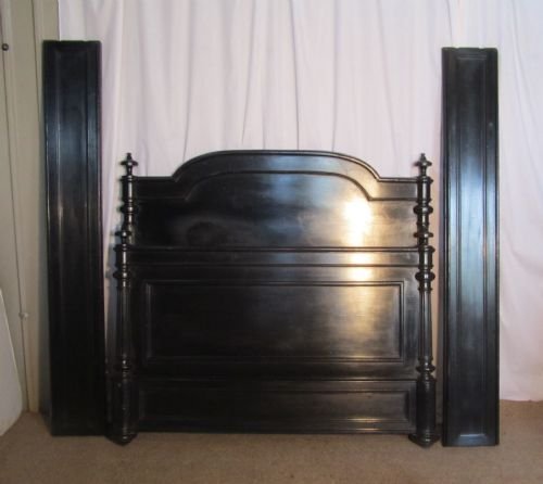A 19th Century French Black Lacquer Double Bed