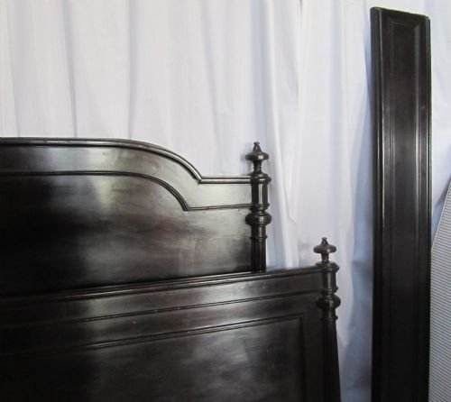 fig 1. A 19th Century French Black Lacquer Double Bed