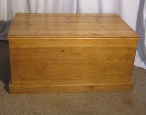 A Superb Quality Large Victorian Pine Blanket Box