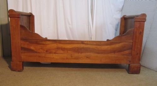 fig 1. 19th Century French Empire Style Day Bed or Single Sleigh Bed.