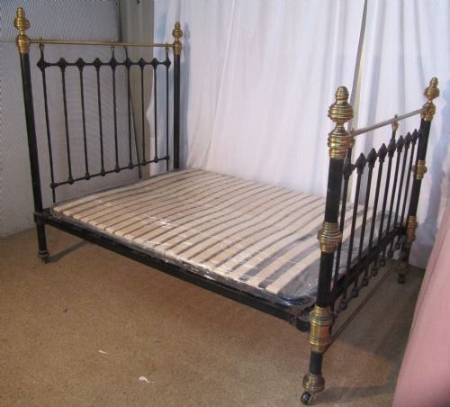 fig 1. A Superb Quality, Heavy, Victorian Brass and Iron Double Bed
