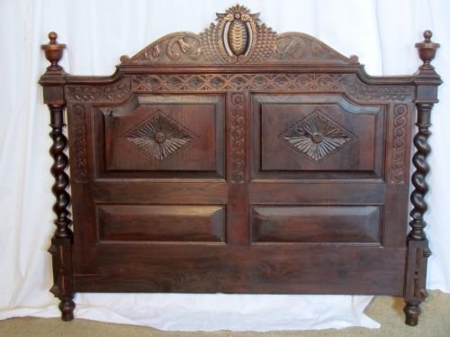 fig 1. A French Carved Oak Bed, in the style of Henri II