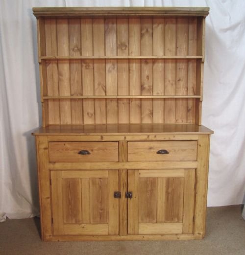 A Victorian Pine Farmhouse Kitchen Dresser
