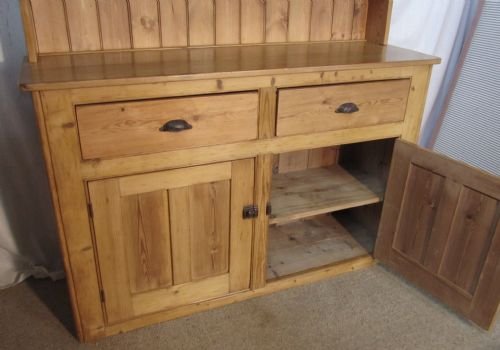 fig 1. A Victorian Pine Farmhouse Kitchen Dresser
