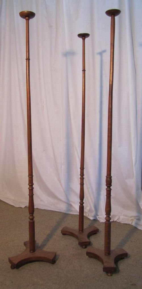 fig 1. 3 Very Tall 19th Century French Hat Stands, shop display