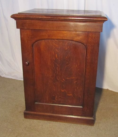 A Victorian Oak and Ash Collectors  Cabinet