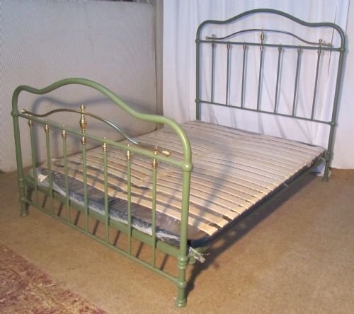 fig 1. Painted French Brass and Iron Double Bed