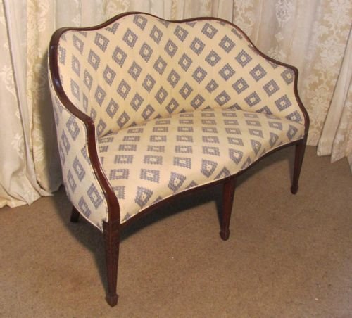 fig 1. Charming Edwardian Upholstered Mahogany Sofa