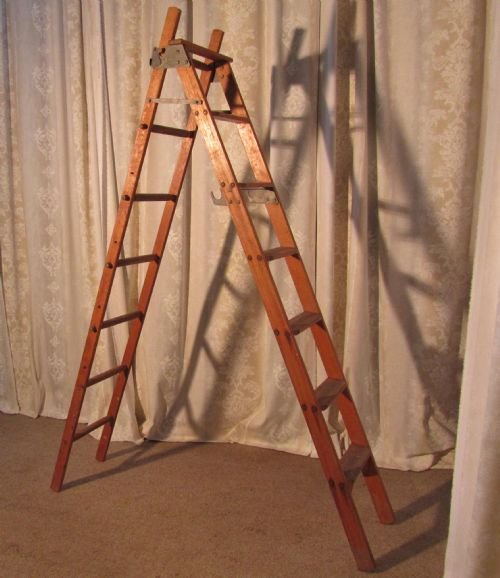 8ft Tall Edwardian Extending Multipurpose Step Ladder