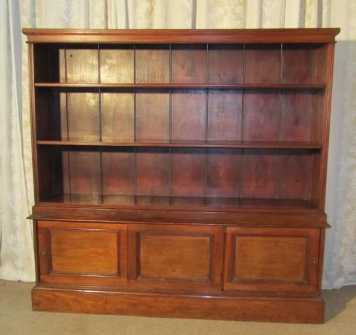 Large Open Fronted Barristers Book Case with Cupboards