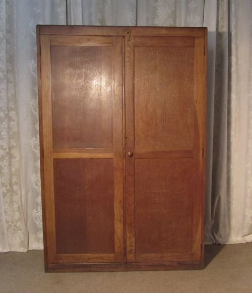 A Golden Oak School  Book Cupboard