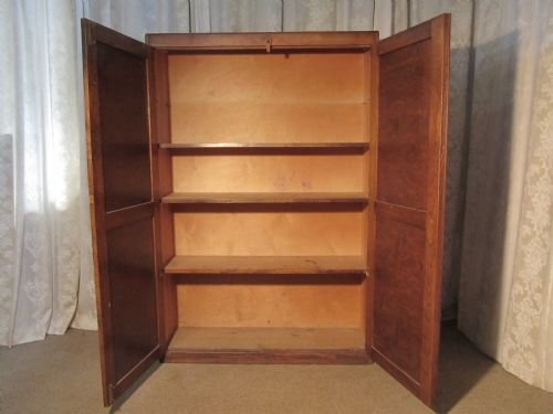 fig 1. A Golden Oak School Book Cupboard