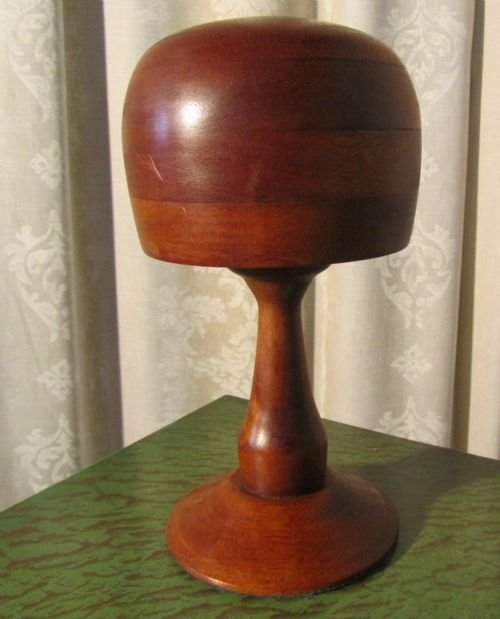 Vintage 19th Century French Hat Block Stand, Shop Display
