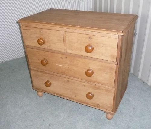 fig 1. Victorian Stripped Pine Chest of Drawers