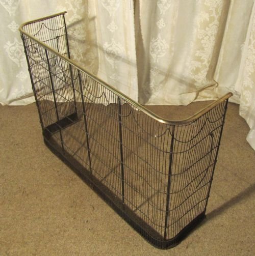 A Large Georgian Brass and Iron Club Fender or Nursery Fire Guard