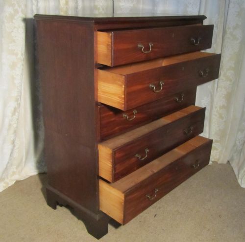 fig 1. A Large Georgian Mahogany Chest of Drawers or Garret Chest