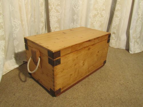 Victorian Pine Carpenters Box or Sea Chest