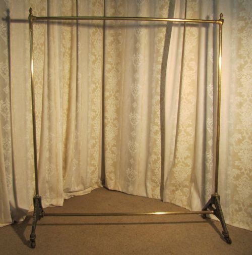 fig 1. Rare French Art Deco Brass and Iron Clothes Rail, by