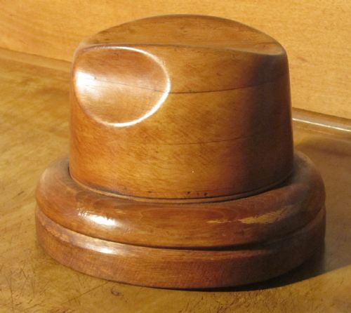 fig 1. French Fruit Wood Hat Block Milliners Form