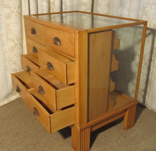 Vintage Art Deco Haberdashery Shop Counter, Display