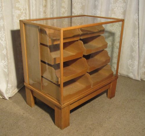 fig 1. Vintage Art Deco Haberdashery Shop Counter, Display