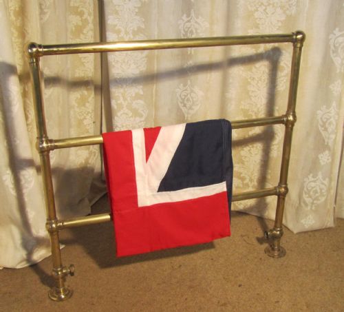 19th Century Solid Brass Towel Rail Radiator
