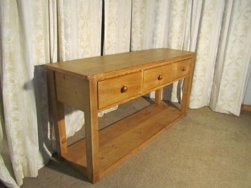 fig 1. A Very Large Georgian Rustic Pine Pot Board Dresser