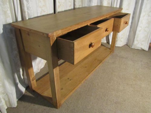 fig 2. A Very Large Georgian Rustic Pine Pot Board Dresser