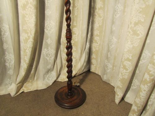 fig 1. Oak Barley Twist Floor Standing Lamp